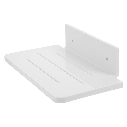 ABOOFAN Wandmontierter Badezimmer Organizer Wandregal für Toilettenutensilien Selbstklebend Bohren für Shampoo Zahnbürste und Weiß Platzsparend und Praktisch von ABOOFAN