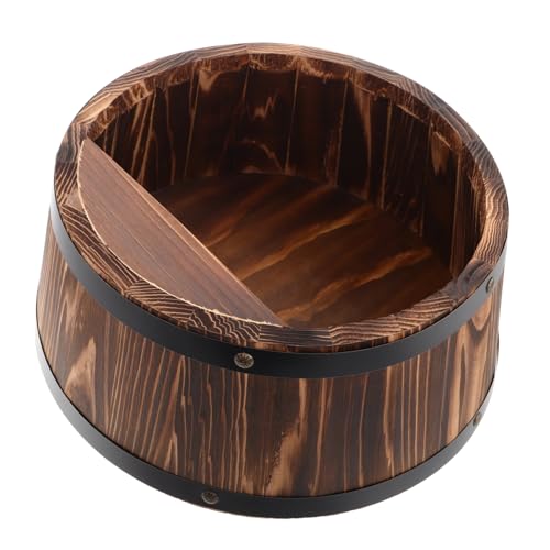 ABOOFAN Wandmontiertes Holz-weinregal Rustikales Flaschenregal Für Bars Fassdekoration Eisernes Weinregal Mit Aufbewahrung Wandmontiertes Flaschenregal Für Whisky Und Schnaps von ABOOFAN