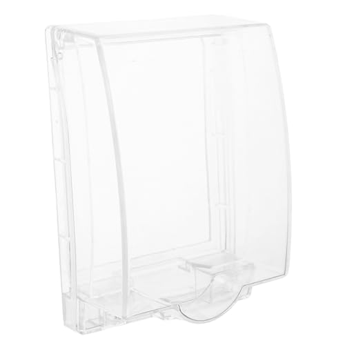 ABOOFAN Wasserdichte Steckdosenabdeckung für Außenbereich Transparente Schutzbox mit Selbstklebendem Design Wetterfeste Abdeckung für Wandsteckdosen und Schalter für Einsatz im Freien von ABOOFAN
