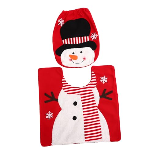 ABOOFAN Weihnachtliches Toilettensitz Set Dekorative Wc Teppichmatte Toilettendeckel Schutz Schneemann Installieren aus Strapazierfähigem für Festliche Toilettendekoration ABOOFAN Weihnachtliches Toilettensitz Set Dekorative Wc Teppichmatte Toilettendeckel Schutz Schneemann Installieren aus Strapazierfähigem für Festliche Toilettendekoration von ABOOFAN