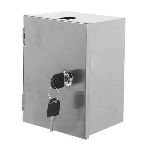 ABOOFAN Wetterfeste Steckdosenbox mit Schloss Outdoor Steckdosen Gehäuse Regenfeste Schutzbox für Außenbereiche Diebstahlsicher Robuste Metall Anschlussdose von ABOOFAN