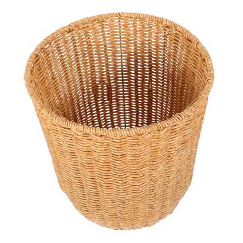 ABOOFAN Wickelkorb Imitation Rattan Moderner Abfalleimer für Wohnräume Handgefertigter Vielseitiger Aufbewahrungskorb für Wohnzimmer und Studium ABOOFAN Wickelkorb Imitation Rattan Moderner Abfalleimer für Wohnräume Handgefertigter Vielseitiger Aufbewahrungskorb für Wohnzimmer und Studium von ABOOFAN