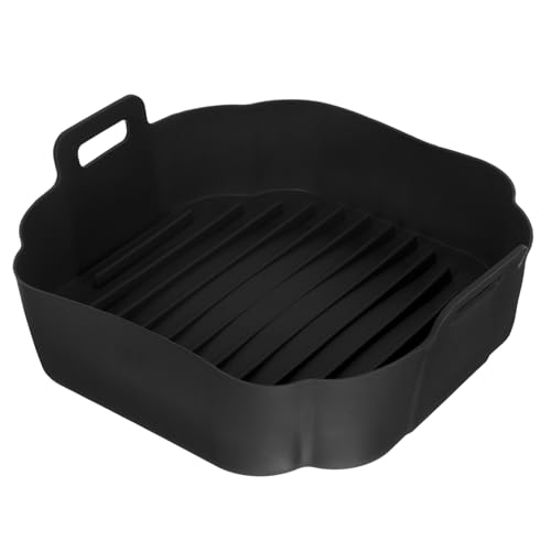 ABOOFAN Wiederverwendbare Silikon Air Fryer Einlage Quadratische Antihaft Backform Hitzebeständig für Heißluftfritteusen für Snacks Hühnchen und Einfache von ABOOFAN