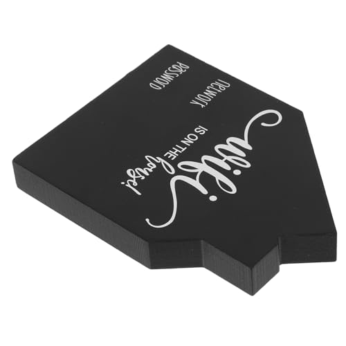 ABOOFAN Wlan Passwortschild aus Holz im Hausdesign Beschreibbare und Abwischbare Tafel für Zuhause Büro und Einfache Aktualisierung Des Wlan Codes für Gäste von ABOOFAN
