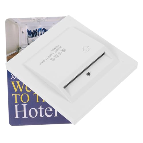ABOOFAN Zeitverzögerter Karten Schalter mit Drei Adrigem Design Energieeffizienter Kartenaktivierter Stromschalter für Hotels und Gästehäuser Weißes Bedienfeld Einfache Installation von ABOOFAN