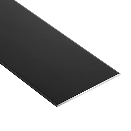 ABOSS übergangsprofil 7cm Breiteste Flache Bodenübergangsleiste Türleiste, Aluminium-Schwellenabdeckung für Türöffnungen, Flache Sattelschwellenleiste (Color : Black, Size : 140cm/55) von ABOSS