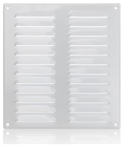 260x280mm Weiß Lüftungsgitter mit Insektenschutz - Metall Abluftgitter - Abluft Zuluft Gitter von ABOUT VENT
