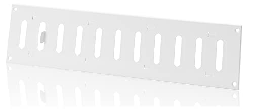 400x100mm Weiß Lüftungsgitter mit Verschließbaren Lamellen - Metall Abluftgitter - Abluft Zuluft Gitter von ABOUT VENT