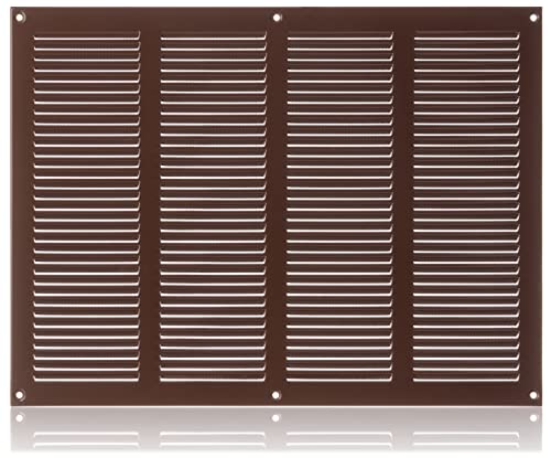 400x300mm Braun Lüftungsgitter mit Insektenschutz - Metall Abluftgitter - Abluft Zuluft Gitter von ABOUT VENT