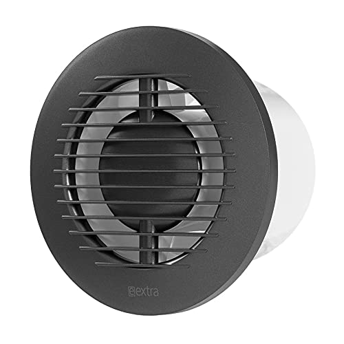 ABOUT VENT Ø 100mm Badlüfter Fan - Anthrazit Abluftventilator - Ventilator zur Belüftung in WC und Bad gegen Feuchtigkeit von ABOUT VENT