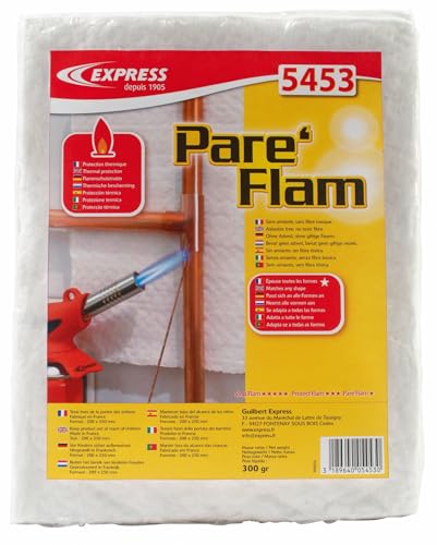 Lötkolben Set - Lötlampe mit Piezozündung - Dachrinnen Lötset - Schweißbrenner - Lötzubehör - PARE' FLAM, Frei von Giftigen Fasern - 3er Pack -10 mm Dicke - Größe 20x25cm - EXPRESS von Express