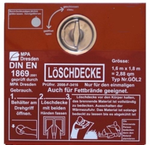 Löschdecke + Behälter Din EN 1869 Löschdecke + Behälter Din EN 1869 von ABS All Brake Systems