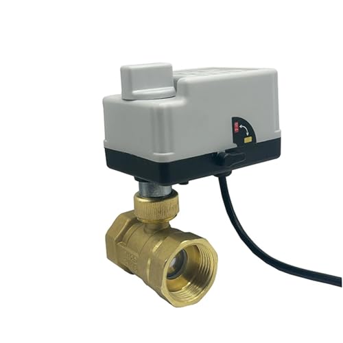 1/2 "3/4" 1 "2" Zweiwege-Motorkugelhahn mit manuellem Schalter 220 V 12 V 24 V Elektrischer Messingkugelhahn 3-Draht-2-Punkt-Steuerung 1 Stück(2",24VDC) von ABSDWIF