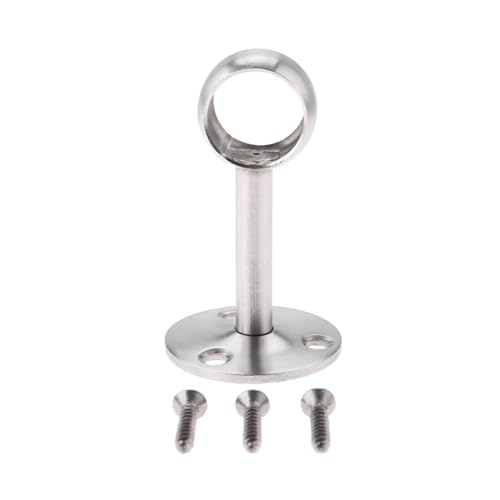 1 STÜCKE Edelstahl Center Halterung Kleiderschrank Schiene Unterstützung 19mm 25mm Durchmesser mit schrauben(25mm) von ABSDWIF