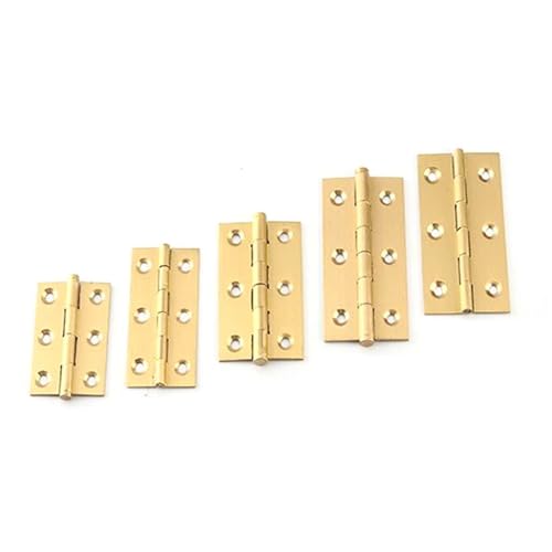 1 STÜCKE Messingscharniere mit Schrauben 6 Löcher 1,5/2/2,5/3/3,5 Zoll Türmöbel-Hardware-Zubehör(1D) von ABSDWIF