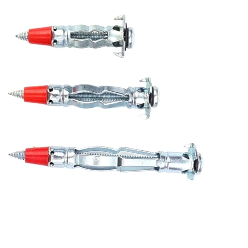 10/30PCS Rot Spitz Expansion Schrauben Gips Bord Holzbearbeitung Befestigungen Bolzen Sets Selbstschneidende Befestigungen Schraube Hardware Liefert(59mm,30PCS) von ABSDWIF