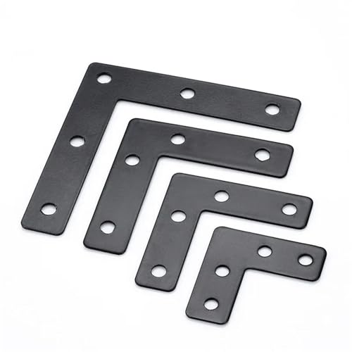 10 STÜCKE Stahlwinkelplatte Eckverbinder Flache Reparaturhalterung Anschluss Möbelbefestigungsecke mit Schrauben(T 50x50mm) von ABSDWIF