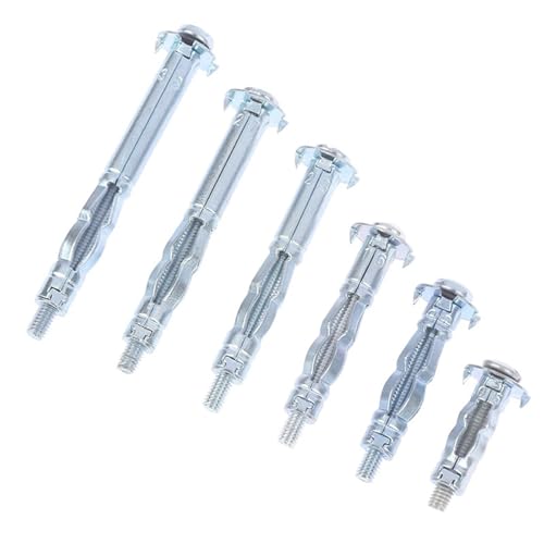 10 Stück M4 Hohlwand-Metalldübel-Set, Gipskarton-Trockenbau-Hohlraumdübel(4# 10PCS M4*46) von ABSDWIF