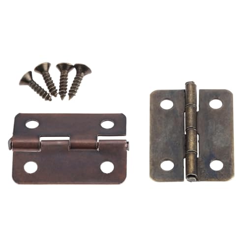 10 stücke Decor Holz Box Scharniere 40 schraube Runde Winkel 4 Löcher 25 * 18mm hardware(Red Copper) von ABSDWIF