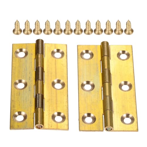 2 Stück Dekorative Schrankscharniere 1/1,5/2/2,5 Zoll Möbelbeschläge mit Schrauben(2 inch 50x27mm) von ABSDWIF