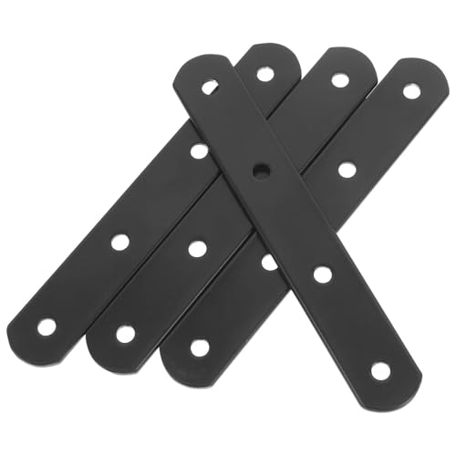4 Pcs Holz Zaun Ecke Code Flache Halterung Platte Edelstahl Platten Hardware Zubehör(12.20X1.80X0.30CM) von ABSDWIF
