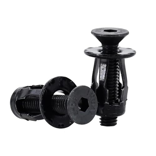 Blütenblatt Form Niet Mutter Schraube Bolzen Kit Expansion Metall Rivetnut M4 M5 M6 M8(Flat Head (Black),M6x20(20Pcs)) von ABSDWIF
