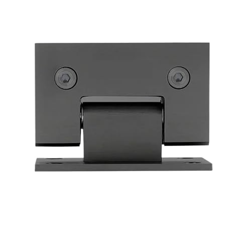 Edelstahl-Glastürscharnier Duschraumscharnier Badezimmer rahmenloses Glas Zweiwege-90-Grad(Brushed Ti Black) von ABSDWIF