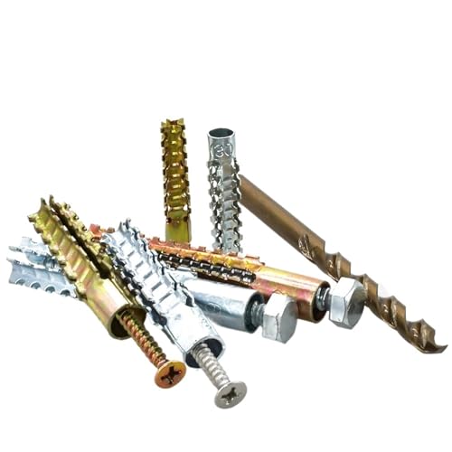 Selbstschneidende Schrauben, gezahntes Gecko-Expansionsrohr, Spiralbohrer-Set, Metall-Expansionsschrauben, leichte Ziegel-Expansionsschrauben(M10x60(1set) hexscre) von ABSDWIF