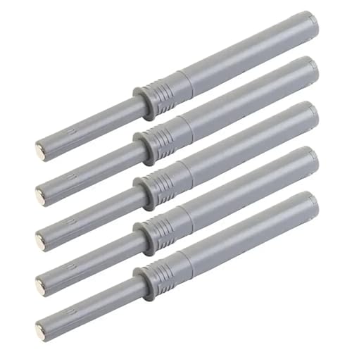 Verdeckter Schrank-Rebounder, Küchenschrank-Dämpfer, Puffer, Schubladen-Möbel-Türstopper, 5/10 Stück(5pcs-grey) von ABSDWIF