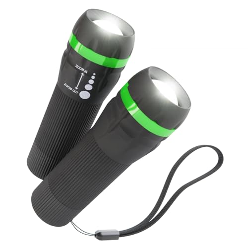 ABSINA kleine LED Taschenlampe batteriebetrieben 2er Pack - Mini Taschenlampe Kinder mit 60 Lumen & 110m Leuchtweite - Kinder Taschenlampe für Jungen & Mädchen stufenlos fokussierbar inkl. Batterie ABSINA kleine LED Taschenlampe batteriebetrieben 2er Pack - Mini Taschenlampe Kinder mit 60 Lumen & 110m Leuchtweite - Kinder Taschenlampe für Jungen & Mädchen stufenlos fokussierbar inkl. Batterie von ABSINA