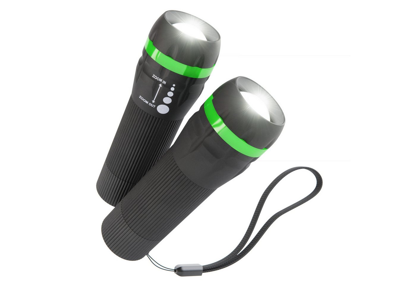 ABSINA LED Taschenlampe 2x LED Taschenlampe Mini Handlampe Leuchte Batterie fokussierbar (2-St) ABSINA LED Taschenlampe 2x LED Taschenlampe Mini Handlampe Leuchte Batterie fokussierbar (2-St) von ABSINA