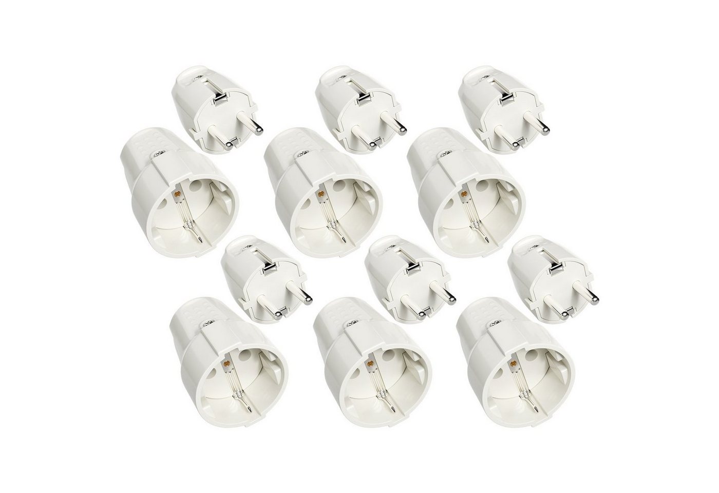 greate. Steckdose 6x Schutzkontakt Stecker & Kupplung - Schutzkontaktstecker & Kupplung, 1-St. von greate.