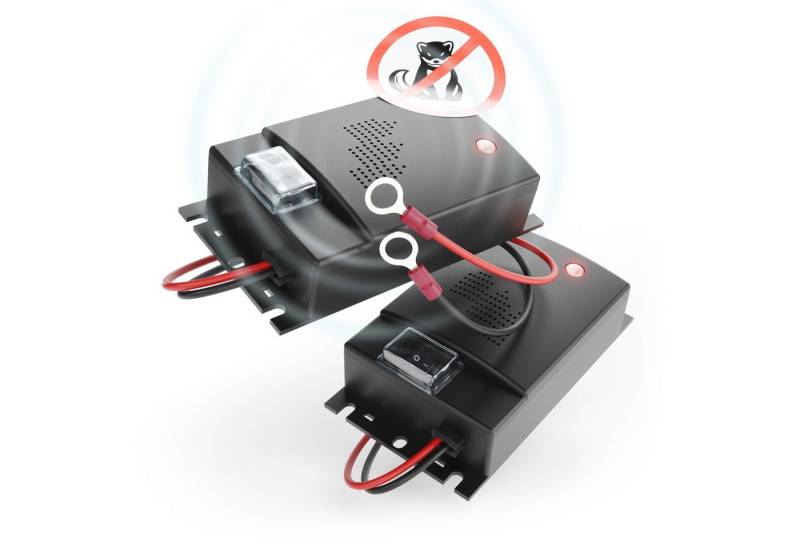 greate. Ultraschall-Tierabwehr 2x Marderschreck Auto, 12V Batterieanschluss, Motorraum, Mader Abwehr, 2-tlg. von greate.