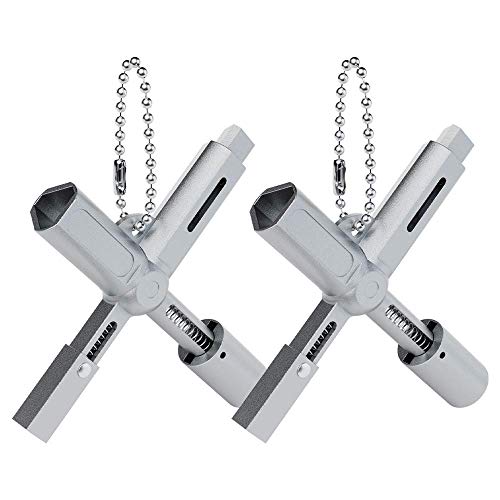 ABSINA Universalschlüssel mit 4 Profile 2er Pack - Dreikantschlüssel Vierkantschlüssel Schaltschrankschlüssel Vierkant Dreikant - Universal Schlüssel für gängige Schränke & Absperrsysteme von ABSINA