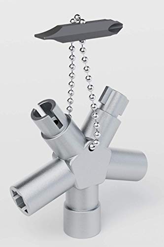 ABSINA Universalschlüssel mit 6 Profile - Dreikantschlüssel Vierkantschlüssel Schaltschrankschlüssel Vierkant Dreikant Bauschlüssel - Universal Schlüssel für gängige Schränke & Absperrsysteme ABSINA Universalschlüssel mit 6 Profile - Dreikantschlüssel Vierkantschlüssel Schaltschrankschlüssel Vierkant Dreikant Bauschlüssel - Universal Schlüssel für gängige Schränke & Absperrsysteme von ABSINA