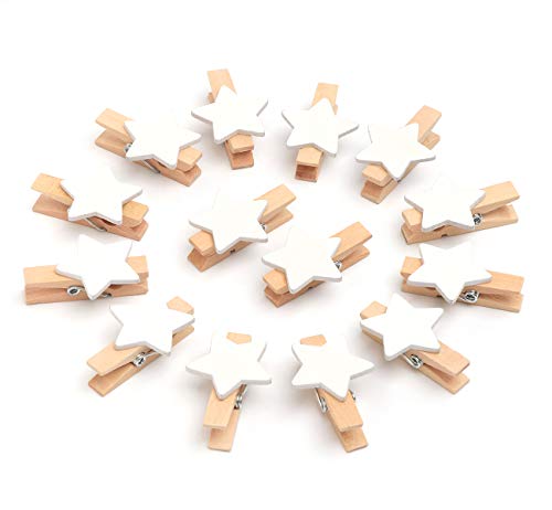 ABSOFINE 100 Stück Sternen Wäscheklammer Holz Weihnachten Holzklammern zum Foto Kleine Handwerk klammern für Party Weihnachten Dekoration Hochzeit ABSOFINE 100 Stück Sternen Wäscheklammer Holz Weihnachten Holzklammern zum Foto Kleine Handwerk klammern für Party Weihnachten Dekoration Hochzeit von ABSOFINE
