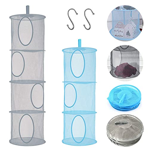 Hängeregal Mesh Hängender Hängende Mesh Aufbewahrungsnetze Hängende Netze Organizer Faltbare Aufbewahrungsnetze Aufbewahrungsnetze Hängeregal（2 Pcs） von ABSOK
