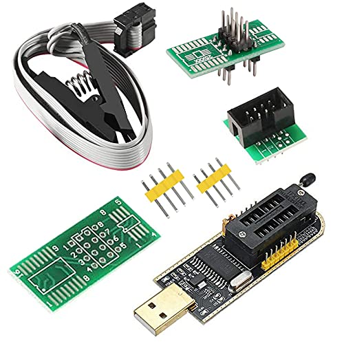 ABSOK SOIC8 SOP8 Flash Chip IC CH341A USB Programmierer Flash BIOS Chip USB Programmer Modul (SB Programmierer + SOP8 Clip + Adapter) von ABSOK