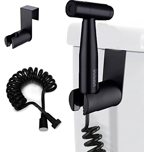 Bidet Handbrause Set Edelstahl Handheld Bidet Sprayer für Toilette Schwarz Handbrause mit 3,1m Schlauch von ABSOK