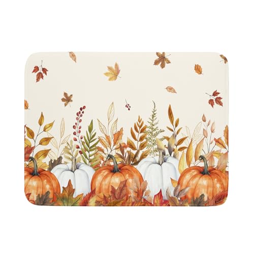 Abtropfmatte für Küchentheke, 45,7 x 61 cm, orangefarbener Kürbis, saugfähig, wendbar, Mikrofaser-Matten für Thanksgiving, Dekoration, Abtropfmatte für Kaffeebar Abtropfmatte für Küchentheke, 45,7 x 61 cm, orangefarbener Kürbis, saugfähig, wendbar, Mikrofaser-Matten für Thanksgiving, Dekoration, Abtropfmatte für Kaffeebar von ABSOP