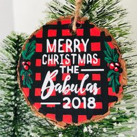 Personalisierte Familie Ornament Rustikale Holzscheibe Dekor von ABStudio62