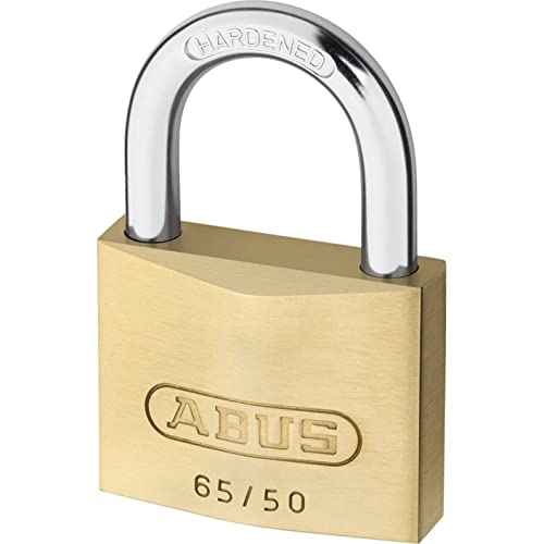 ABUS Vorhängeschloss Messing 65/50 gl.-6504 - gleichschließend - Kellerschloss, Spindschloss u. v. m.- Messing-Schlosskörper - gehärteter Stahlbügel - ABUS-Sicherheitslevel 6 von ABUS