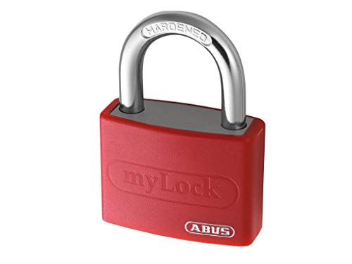 ABUS Vorhängeschloss T65AL/40 myLOCK gl.-6401 - gleichschließend und individuell beschreibbar - Spindschloss - massiver Aluminium-Schlosskörper - ABUS-Sicherheitslevel 5 - Rot von ABUS