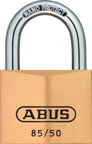 ABUS Vorhängeschloss Messing 85IB/50 gl.-2726 - gleichschließend und wetterfest - für See- und Hafengebiete - rostfreier Edelstahlbügel - ABUS-Sicherheitslevel 7 ABUS Vorhängeschloss Messing 85IB/50 gl.-2726 - gleichschließend und wetterfest - für See- und Hafengebiete - rostfreier Edelstahlbügel - ABUS-Sicherheitslevel 7 von ABUS
