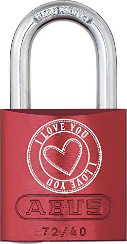 ABUS Aluminium-Vorhangschloss 72/40 "LoveLock" 5 mit Schriftzug I Love You, rot, 09748 ABUS Aluminium-Vorhangschloss 72/40 "LoveLock" 5 mit Schriftzug I Love You, rot, 09748 von ABUS