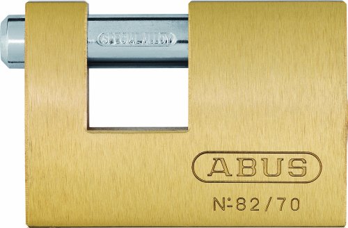 ABUS Messing-Vorhängeschloss 82/70 gl.-8512 - gleichschließend - Monoblock-Hangschloss für Rollgitter, Automaten u. v. m. - Verriegelungsbolzen aus gehärtetem Stahl - ABUS-Sicherheitslevel 6 ABUS Messing-Vorhängeschloss 82/70 gl.-8512 - gleichschließend - Monoblock-Hangschloss für Rollgitter, Automaten u. v. m. - Verriegelungsbolzen aus gehärtetem Stahl - ABUS-Sicherheitslevel 6 von ABUS