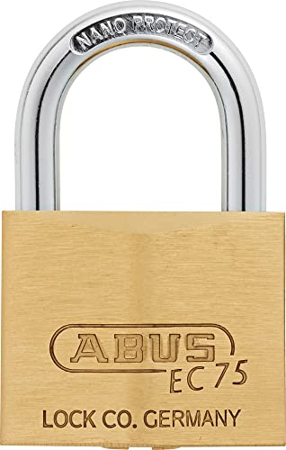 ABUS 26404 Washi Messing Vorhängeschloss mit 7341 – wendbar – gleichschließend von ABUS