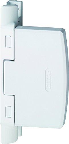 ABUS Scharnierseitensicherung FAS97 - schlüssellose Fenstersicherung für die Scharnierseite von Fenster, Terrassentür und Balkontür - Einbruchschutz gegen Aufhebeln - verdeckt montierbar - weiß von ABUS