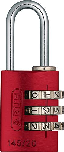 ABUS 465499 1Stück (S) Vorhängeschloss – Überfalle rot, Aluminium, 25 g, 1 Stück (S)) von ABUS
