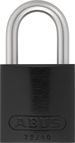 ABUS 72/40 _ schwarz _ C/B Vorhängeschloss Aluminium Bogen aus gehärtetem Stahl 40 mm schwarz Blister von ABUS
